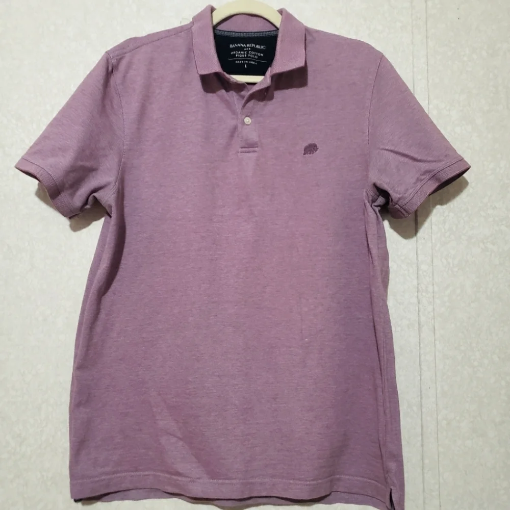 Banana Republic Men's Purple Polo Shirt...size:L